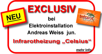 Infrarotheizung "Celsius" EXKLUSIV bei Elektroinstallation Weiss - Bad Aibling